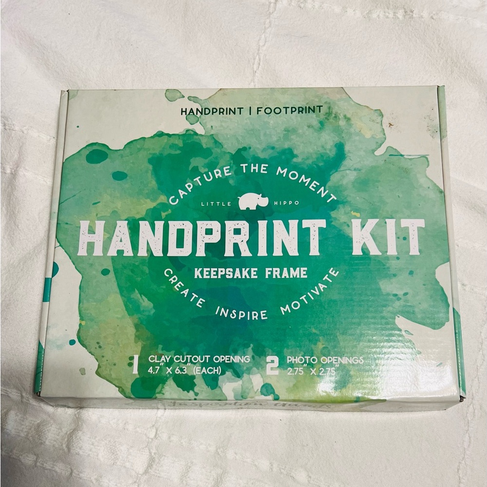 Handprint kit and keepsake frame for baby